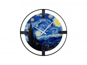 Часы интерьерные NT155 VAN GOGH STARRY NIGHT в Боготоле - bogotol.mebel-nsk.ru | фото