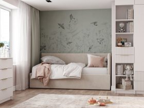 Диван-кровать Бенто (крем) в Боготоле - bogotol.mebel-nsk.ru | фото
