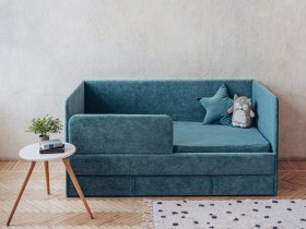 Диван-кровать Happy (бирюзовый) в Боготоле - bogotol.mebel-nsk.ru | фото