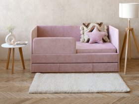 Диван-кровать Happy (розовый) в Боготоле - bogotol.mebel-nsk.ru | фото