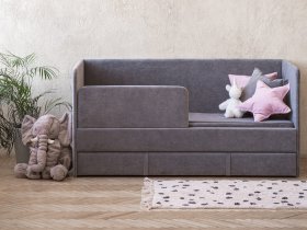 Диван-кровать Happy (темно-серый) в Боготоле - bogotol.mebel-nsk.ru | фото