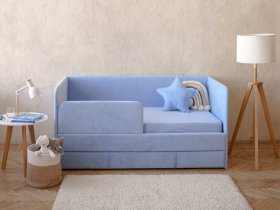 Диван-кровать Happy (васильковый) в Боготоле - bogotol.mebel-nsk.ru | фото