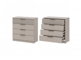 Комод 4 ящика (ЛДСП/МДФ) Эккервуд (меланж) в Боготоле - bogotol.mebel-nsk.ru | фото