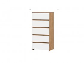 Комод 5 ящиков Некст-1 (дуб золотой/белый шагрень) в Боготоле - bogotol.mebel-nsk.ru | фото