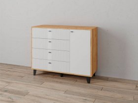 Комод «Катрин-13» (дуб крафт золотой/карбон фарфор) в Боготоле - bogotol.mebel-nsk.ru | фото