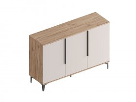 Комод трехстворчатый Сицилия (дуб альпийский/тефия) в Боготоле - bogotol.mebel-nsk.ru | фото