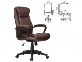 Кресло офисное BRABIX Enter EX-511, коричневое в Боготоле - bogotol.mebel-nsk.ru | фото