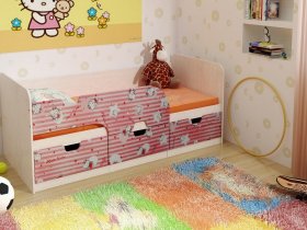 Кровать детская с ящиками 1,86 Минима Hello Kitty в Боготоле - bogotol.mebel-nsk.ru | фото