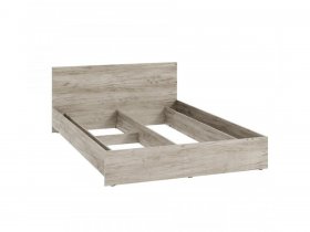 Кровать двухспальная КР-160 Ронда (дуб крафт серый) в Боготоле - bogotol.mebel-nsk.ru | фото