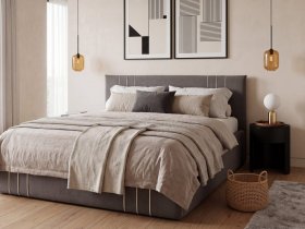 Кровать двуспальная 1,6м с подъем. мех. Леванте в Боготоле - bogotol.mebel-nsk.ru | фото