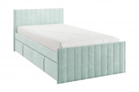 Кровать с ящиками Твикс 90*200 (мята велюр) в Боготоле - bogotol.mebel-nsk.ru | фото