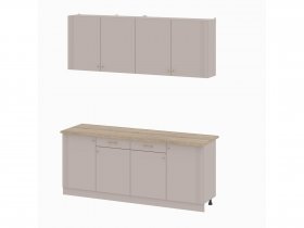 Кухонный гарнитур 2,0м Одетта (меланж/дуб сонома) в Боготоле - bogotol.mebel-nsk.ru | фото