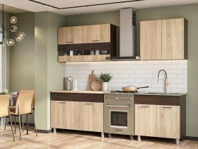Кухонный гарнитур Босфор 2,0м (дуб сонома/венге) в Боготоле - bogotol.mebel-nsk.ru | фото