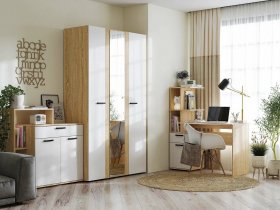Модульная детская Санса (дуб сонома/белый) в Боготоле - bogotol.mebel-nsk.ru | фото