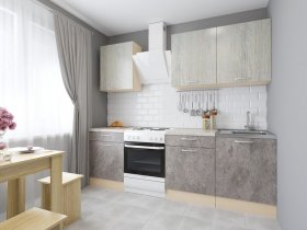 Модульная кухня Йота (пикард/цемент) в Боготоле - bogotol.mebel-nsk.ru | фото