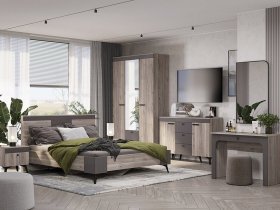 Модульная спальня Кассандра (дуб смоки/MF14) в Боготоле - bogotol.mebel-nsk.ru | фото