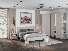 Модульная спальня Люмо (кашемир) в Боготоле - bogotol.mebel-nsk.ru | фото
