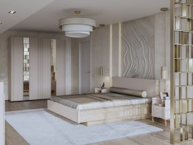 Модульная спальня Одетта (дуб эндгрей/меланж) в Боготоле - bogotol.mebel-nsk.ru | фото