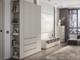 Модульная стенка Люмо (кашемир) в Боготоле - bogotol.mebel-nsk.ru | фото