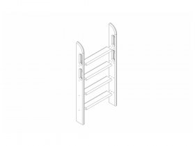 Пакет №13 Прямая лестница для низкой кровати Соня в Боготоле - bogotol.mebel-nsk.ru | фото