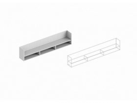 Полка настенная 1600 Квинта (белый лофт/софт айс/белый) в Боготоле - bogotol.mebel-nsk.ru | фото