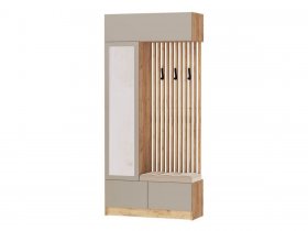 Прихожая (ЦС) «Руэлла» (дуб крафт золотой/кашемир) в Боготоле - bogotol.mebel-nsk.ru | фото