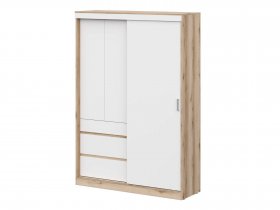 Шкаф-купе (1,5м) Брауни (дуб делано/белый) в Боготоле - bogotol.mebel-nsk.ru | фото