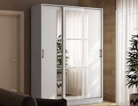 Шкаф-купе 1,6м «Стиль-2» (белый) в Боготоле - bogotol.mebel-nsk.ru | фото