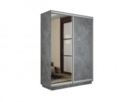 Шкаф-купе двухдверный Экспресс-2 (ЛДСП/зеркало) в Боготоле - bogotol.mebel-nsk.ru | фото
