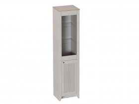 Шкаф-витрина однодверная Валенсия (гостиная) в Боготоле - bogotol.mebel-nsk.ru | фото