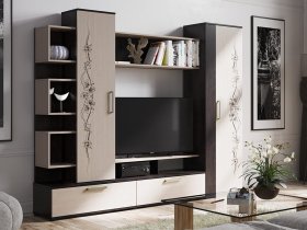 Стенка «Дакота» (венге/дуб молочный) в Боготоле - bogotol.mebel-nsk.ru | фото