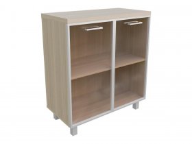 Тумба 2 двери со стеклом (бронза) Президент-ПРО Пр502 в Боготоле - bogotol.mebel-nsk.ru | фото