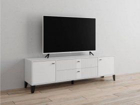 Тумба под ТВ Парус-10 (белый/белый снег) в Боготоле - bogotol.mebel-nsk.ru | фото