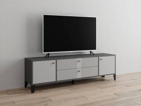 Тумба под ТВ Парус-10 (графит/светло-серый) в Боготоле - bogotol.mebel-nsk.ru | фото