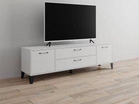 Тумба под ТВ Парус-13 (белый) в Боготоле - bogotol.mebel-nsk.ru | фото