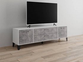 Тумба под ТВ Парус-13 (белый/ателье светлое) в Боготоле - bogotol.mebel-nsk.ru | фото