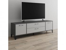 Тумба под ТВ Парус-13 (графит серый/камень серый) в Боготоле - bogotol.mebel-nsk.ru | фото