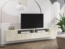 Тумба под ТВ Соло-16 (дуб крафт белый) в Боготоле - bogotol.mebel-nsk.ru | фото