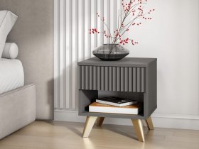 Тумба прикроватная Эккервуд (графит) в Боготоле - bogotol.mebel-nsk.ru | фото